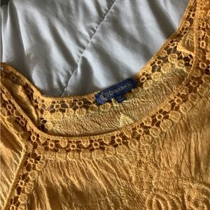 Democracy Women's Mustard Lace Blouse